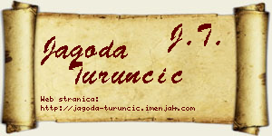 Jagoda Turunčić vizit kartica